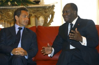 Côte d'Ivoire : Sarkozy rend visite à  Alassane Ouattara 